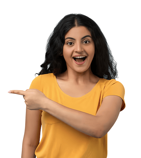 girl in banner