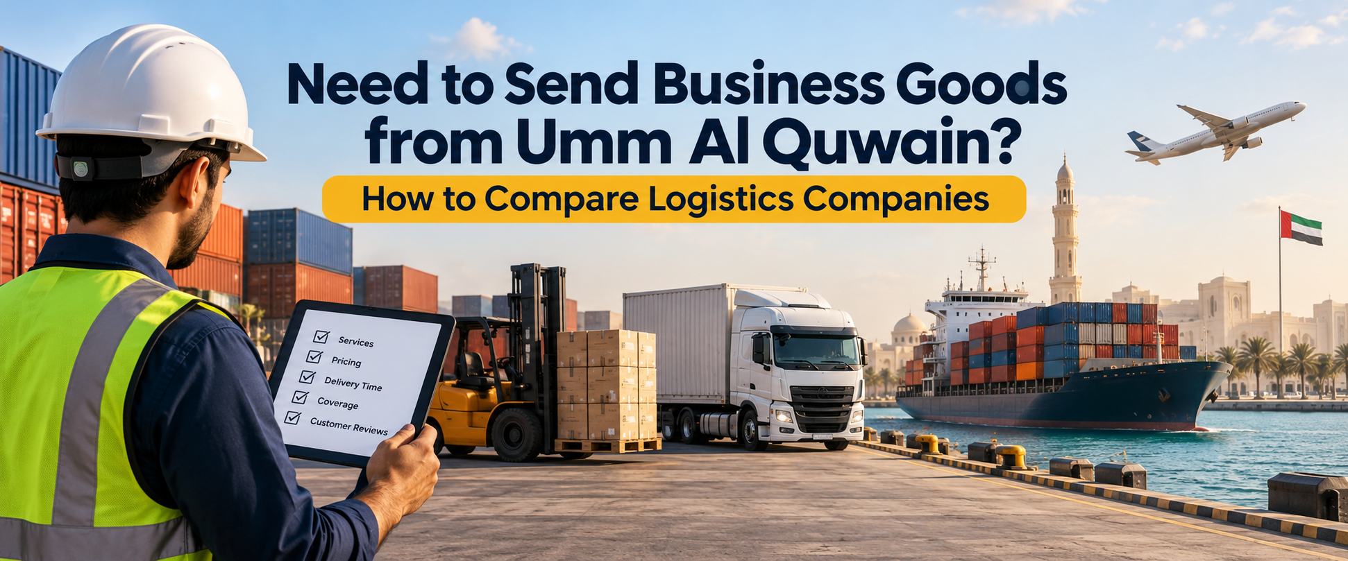 Need to Send Business Goods from Umm Al Quwain? How to Compare Logistics Companies