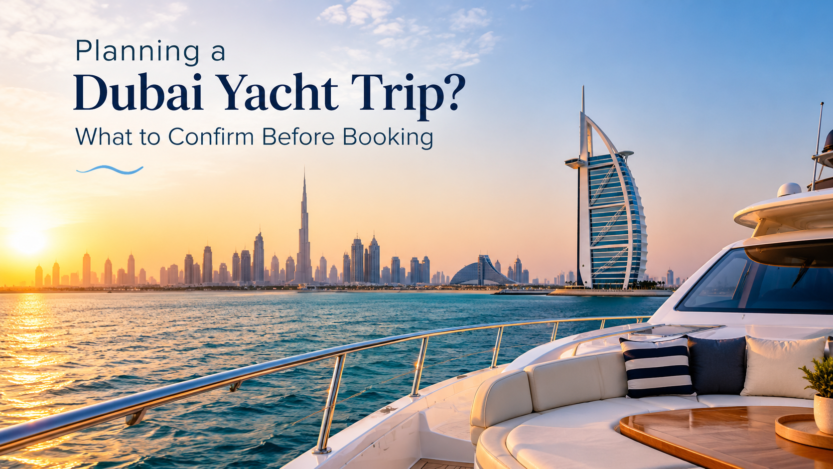 Planning a Dubai Yacht Trip? What to Confirm Before Booking